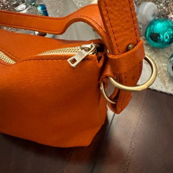 Portland Leather goods SLOUCHY SHOULDER BAG Orange Koi Large purse - Picture 6 of 11
